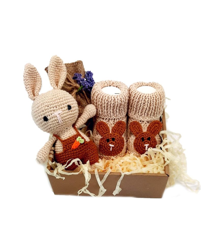 Sevimli Fındık Tavşan ve Patik 9-12 Ay