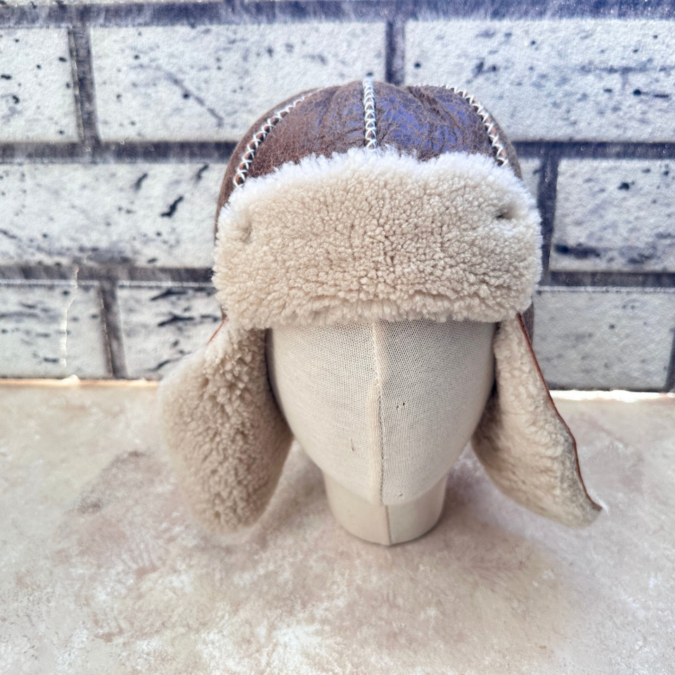 El Yapımı Deri Bebek Şapkası – %100 Hakiki Deri & Organik Yün Astar | İsim Nakışlı Kişiye Özel Şapka | Kışlık Bebek Şapkası | El Yapımı Hediye